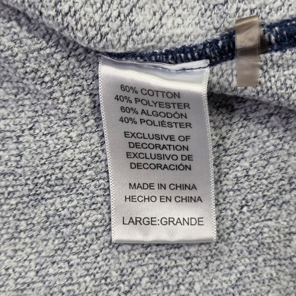 Tommy Bahama Sweater Mens Large Blue Heather Crewneck Pullover Knit Marlin Logo - Picture 10 of 11